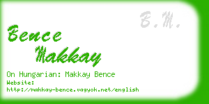 bence makkay business card